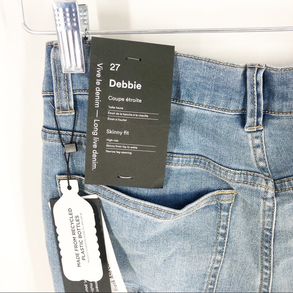 Frank & Oak NWT Debbie Skinny Jeans Light Wash 27 - Picture 6 of 7